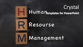  Presentation with human - PPT theme with hrm-short-form-of-human background and a dark gray colored foreground