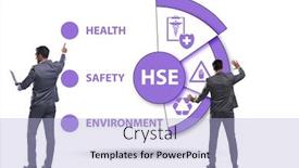  Presentation with health environment - Presentation design consisting of hse-concept-for-health-safety background and a light blue colored foreground
