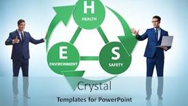  Presentation with health environment - Slide set with hse-concept-for-health-safety background and a light blue colored foreground