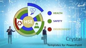  Presentation with health environment - Presentation design featuring hse-concept-for-health-safety background and a light blue colored foreground