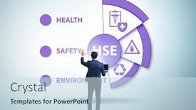  Presentation with environment health safety - Audience pleasing presentation theme consisting of hse-concept-for-health-safety backdrop and a sky blue colored foreground