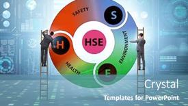  Presentation with environment health safety - PPT theme featuring hse-concept-for-health-safety background and a teal colored foreground