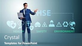  Presentation with environment health safety - Cool new presentation with hse-concept-for-health-safety backdrop and a teal colored foreground