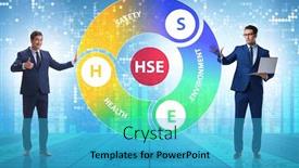  Presentation with environment health safety - Colorful presentation theme enhanced with hse-concept-for-health-safety backdrop and a teal colored foreground