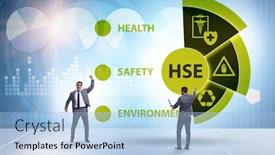  Presentation with hse - Cool new PPT theme with hse-concept-for-health-safety backdrop and a light blue colored foreground
