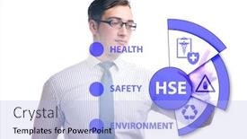  Presentation with hse - Presentation design enhanced with hse-concept-with-businessman-pressing background and a light blue colored foreground