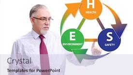  Presentation with hse - Presentation with hse-concept-with-businessman-pressing background and a lemonade colored foreground