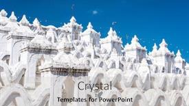  Presentation with vietnam culture pagoda - Cool new slide set with hsinbyume-pagoda-near-mandalay-myanmar backdrop and a light gray colored foreground