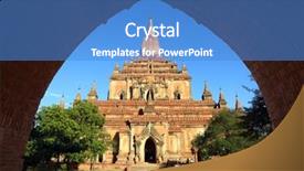  Presentation with myanmar bagan - Amazing slides having htilominlo pagoda paya in bagan myanmar burma backdrop and a teal colored foreground