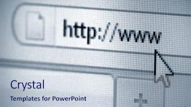  Presentation with internet - PPT theme with http - internet address computer screen background and a lemonade colored foreground