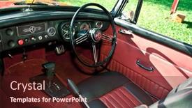  Presentation with vintage car - Audience pleasing slides consisting of hua-hin-december-17-mgb backdrop and a wine colored foreground