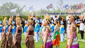  Presentation with polo - Presentation having hua-hin-thailand-august-28 background and a sky blue colored foreground