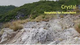  Presentation with hot spring - Theme featuring huangxi-hot-spring-recreation-area background and a tawny brown colored foreground