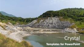  Presentation with hot spring - Slide set featuring huangxi-hot-spring-recreation-area background and a violet colored foreground