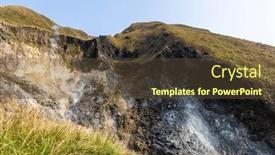  Presentation with hot spring - Slide set with huangxi-hot-spring-recreation-area background and a tawny brown colored foreground