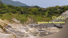  Presentation with recreation - Presentation theme enhanced with huangxi-hot-spring-recreation-area background and a tawny brown colored foreground