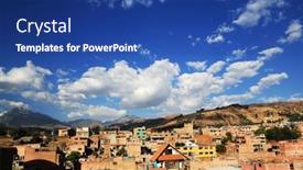  Presentation with city - Cool new presentation with huaraz-city-in-cordiliera-blanca backdrop and a ocean colored foreground