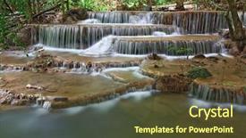  Presentation with tropical forest - Cool new PPT theme with girl stretched out in front of a hand with a raised thumb the concept of child development education backdrop and a sky blue colored foreground