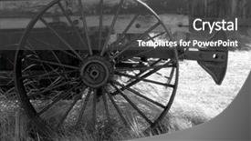  Presentation with black and white old phone - Presentation featuring hub spoke - black and white image background and a  colored foreground