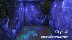  Presentation with space universe - Presentation theme enhanced with hubble - room with space universe background and a navy blue colored foreground