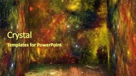  Presentation with space universe - Slide deck having hubble - room with space universe background and a tawny brown colored foreground