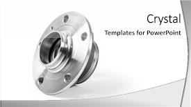  Presentation with bearing - Audience pleasing presentation consisting of hubs - wheel hub bearing auto parts backdrop and a white colored foreground
