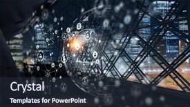  Presentation with hud - Theme with hud - innovative technology background mixed media background and a tawny brown colored foreground