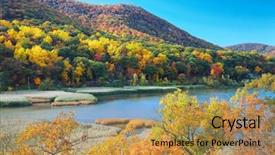  Presentation with colorful odontology 3d view for ted bundy - Theme with hudson - autumn mountain with lake view background and a gold colored foreground