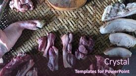  Presentation with raw meat - Cool new slides with hue-market-vietnam-meat-raw backdrop and a wine colored foreground