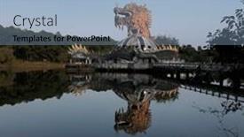  Presentation with dragon - Slide set having hue-vietnam-january-23-2020 background and a light blue colored foreground