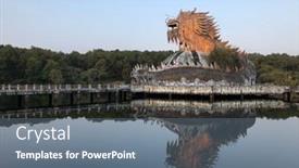  Presentation with dragon - Presentation design enhanced with hue-vietnam-january-23-2020 background and a ocean colored foreground