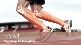  Presentation with composite - Presentation theme consisting of huesos - digital composite of highlighted bones background and a coral colored foreground