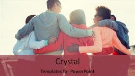  Presentation with travel friends - Amazing theme having hug - tourism travel people leisure backdrop and a red colored foreground