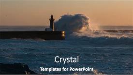  Presentation with atlantic - Slides with huge-atlantic-wave background and a ocean colored foreground