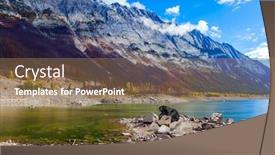  Presentation with black bear - Cool new slide set with huge-black-bear-is-resting backdrop and a coral colored foreground