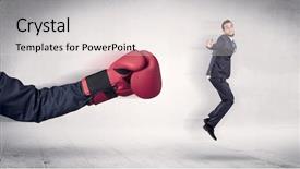  Presentation with boxing - Beautiful theme featuring huge boxing gloves punches innocent backdrop and a  colored foreground