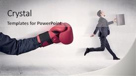  Presentation with boxing - Audience pleasing slides consisting of huge boxing gloves punches innocent backdrop and a  colored foreground