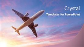  Presentation with commercial - Amazing presentation design having huge-commercial-airplane-shot backdrop and a teal colored foreground