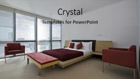  Presentation with purple - Amazing slides having huge double bed with bedside backdrop and a  colored foreground