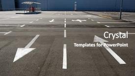  Presentation with college orientation empty classic book - Colorful slides enhanced with huge empty parking in kiev ukraine backdrop and a gray colored foreground