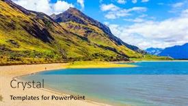  Presentation with country photo - Audience pleasing slide set consisting of huge-hawea-lake-with-turquoise backdrop and a lemonade colored foreground