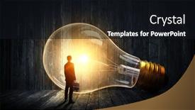  Presentation with glowing light bulb light bulb - Slides consisting of huge-light-bulb-glowing background and a wine colored foreground