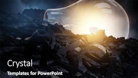  Presentation with glowing light bulb light bulb - Slides enhanced with huge-light-bulb-glowing background and a black colored foreground