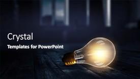  Presentation with glowing light bulb light bulb - Slide set consisting of huge-light-bulb-glowing background and a wine colored foreground