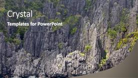  Presentation with philippines - Colorful presentation enhanced with huge-limestone-cliff-in-palawan backdrop and a dark gray colored foreground