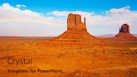  Presentation with indian monument - Presentation theme featuring huge-masses-of-red-sandstone background and a gold colored foreground