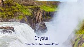  Presentation with crash - Amazing presentation design having huge masses of water crash backdrop and a sky blue colored foreground