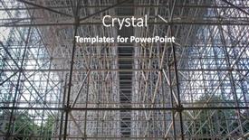  Presentation with scaffold - Presentation design featuring huge-metallic-scaffold-for-building background and a dark gray colored foreground