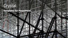  Presentation with scaffold - Cool new theme with huge-metallic-scaffold-for-building backdrop and a dark gray colored foreground