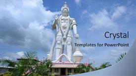  Presentation with hanuman - Amazing presentation having huge mighty hanuman statue backdrop and a light blue colored foreground